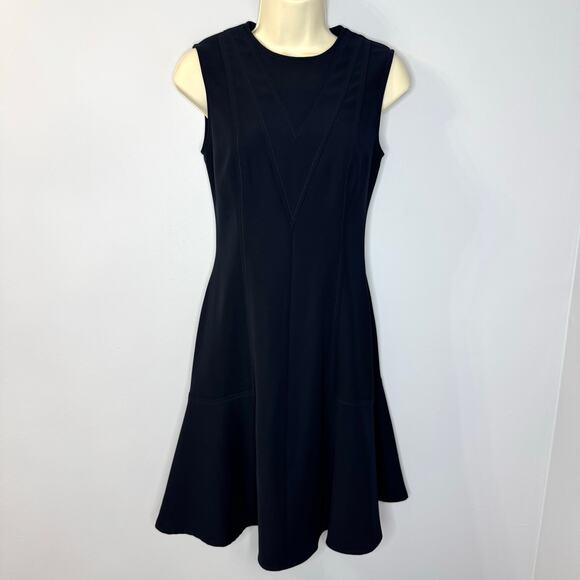 Louis Vuitton Uniformes Navy Fit & Flare Mini Dress Classic Office Sz 32 -2 - Picture 1 of 11
